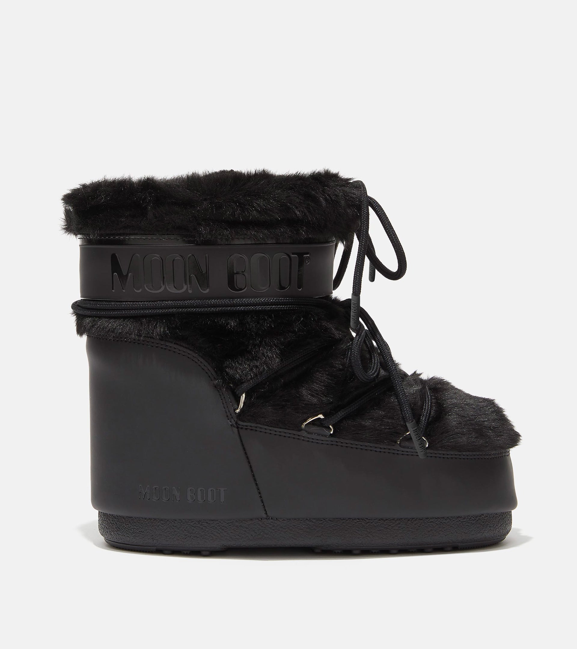 ICON LOW FAUX FUR BLACK